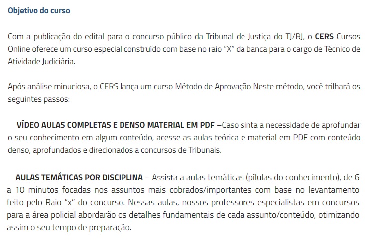 Rateio TJ RJ Técnico Atividade Judiciária - PÓS EDITAL (CERS 2020) Tribunal de Justiça do Rio de Janeiro 4